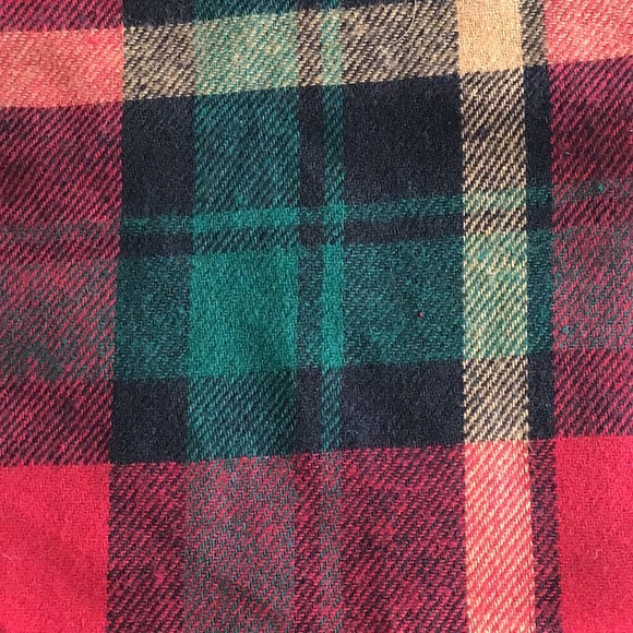 Red green gold plaid tartan scrunchie man bun VSCO - Picture 2 of 2